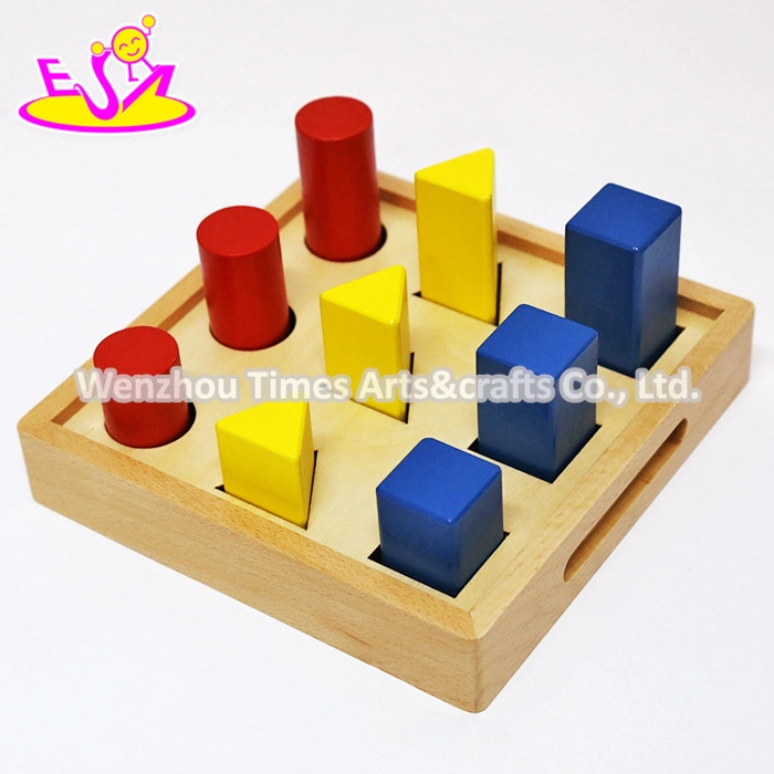 New Design Toddlers Geometry Blocks Wooden Toddler Montessori Materials W12f011