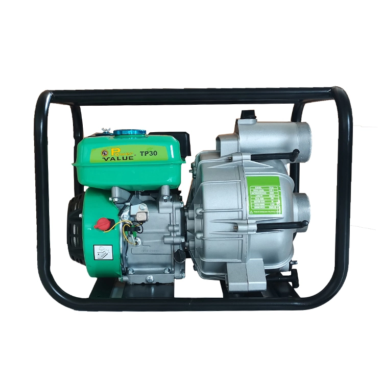 Power Value 3 Inch 7 HP Low Noise Sewage Gasoline Petrol Engine Agricultural Irrigation Dirty Water Pump