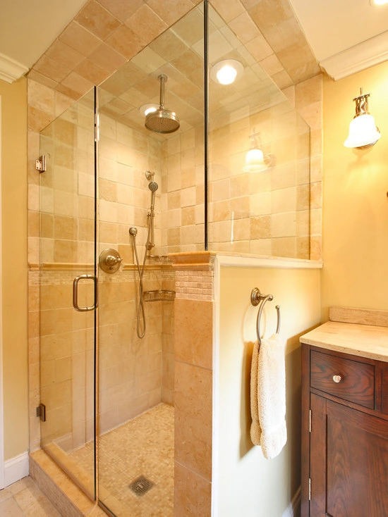 Tempered Clear and Frosted Glass Shower Enclosure Bathroom Shower