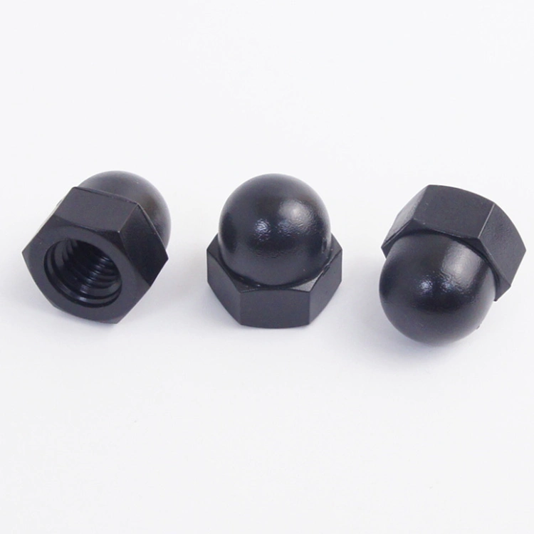 DIN1587 Black Color Nylon PA66 Hex Domed Cap Nut