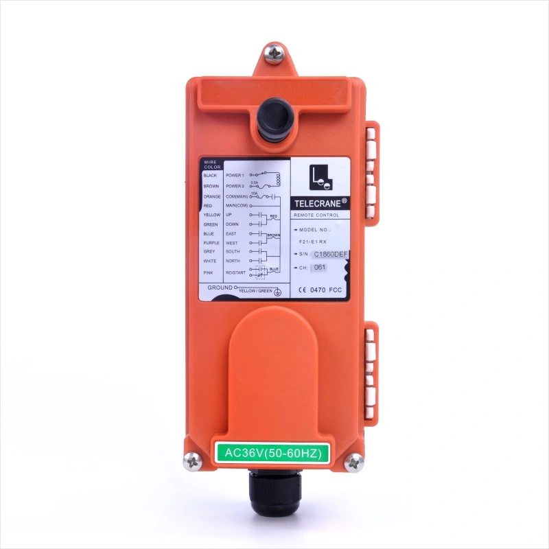 F21-E1 Industrial Wireless Radio One Single Speed 6 Buttons Remote Control Telecrane for Hoist Crane AC 380V 220V 36V