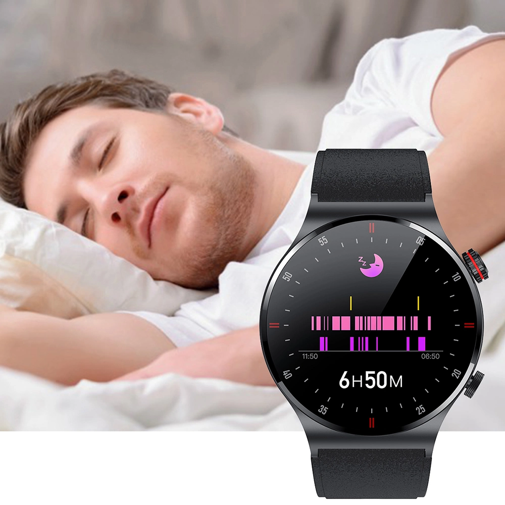 Беспроводной беспроводной беспроводной беспроводной телефон Qw33 1.28" Smart Watch Music Control Pedometer Bluetooth Call Мультиспортивные часы с функцией мониторинга артериального давления при пульсе — черный