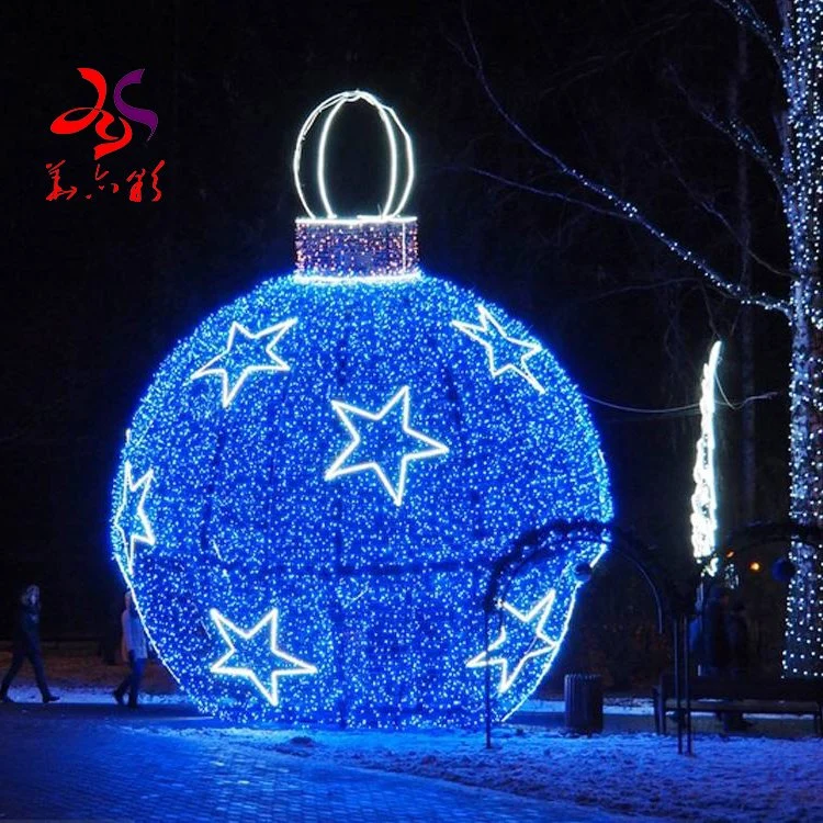 Popular and Colorful Outdoor Waterproof 3D LED Motif Light Decoration Giant Christmas Ball