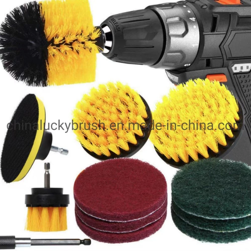 37pcs percer pour les pièces jointes ensemble voiture Brosse brosse réglée détaillant Power Brush Tampon à polir avec kit de voiture Long-Reach Extension amovible (YY-1029)