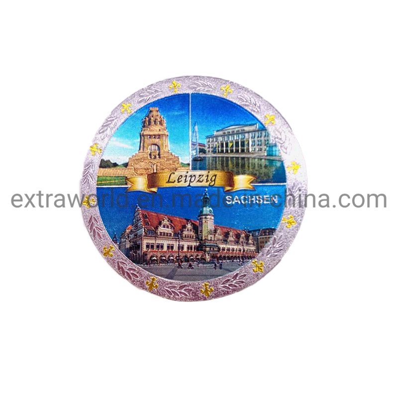 Customized Souvenir Metal Foil Printing Magnet Different Countries Tourist Gift