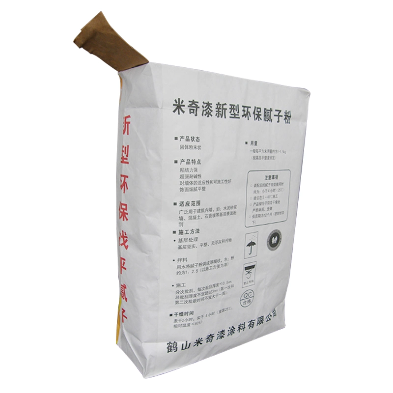 Industrial Usage Nice Printing Multiwall Mortar Paper Bag Kraft Paper Valve Bag Paper Packing