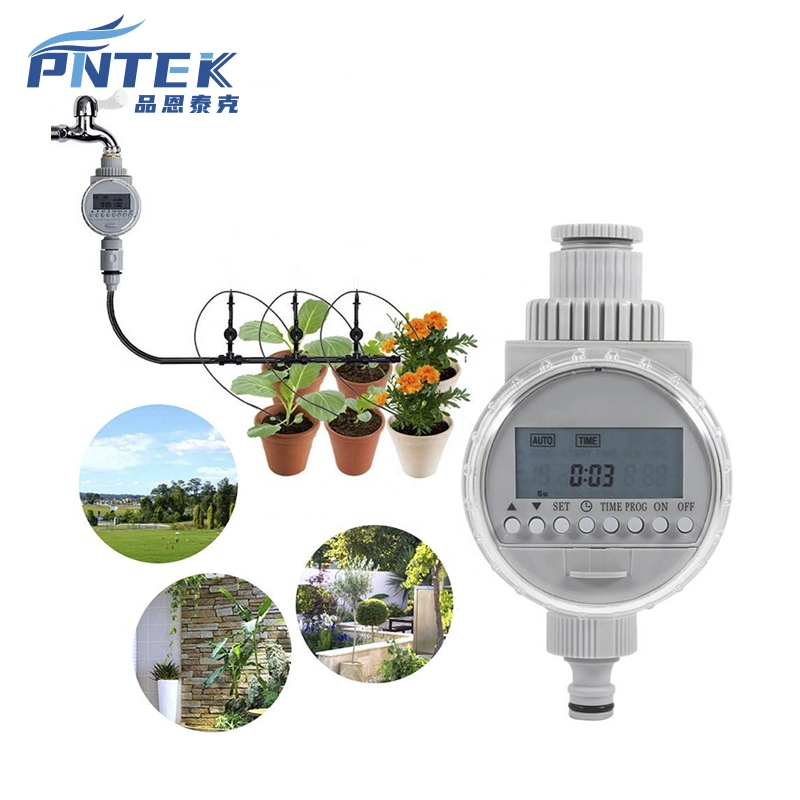 Pntek Irrigation Controller Digital Electronic Home Garden Irrigation Water Timer