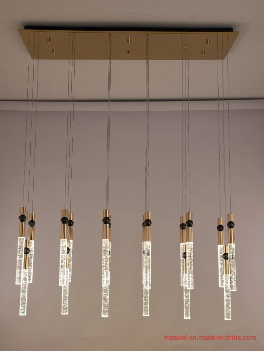 Masivel Factory Luxus moderne Kronleuchter LED Hängeleuchte Home Dekorativ Pendelleuchte Kristall Anhänger Lampenference Fob Preis