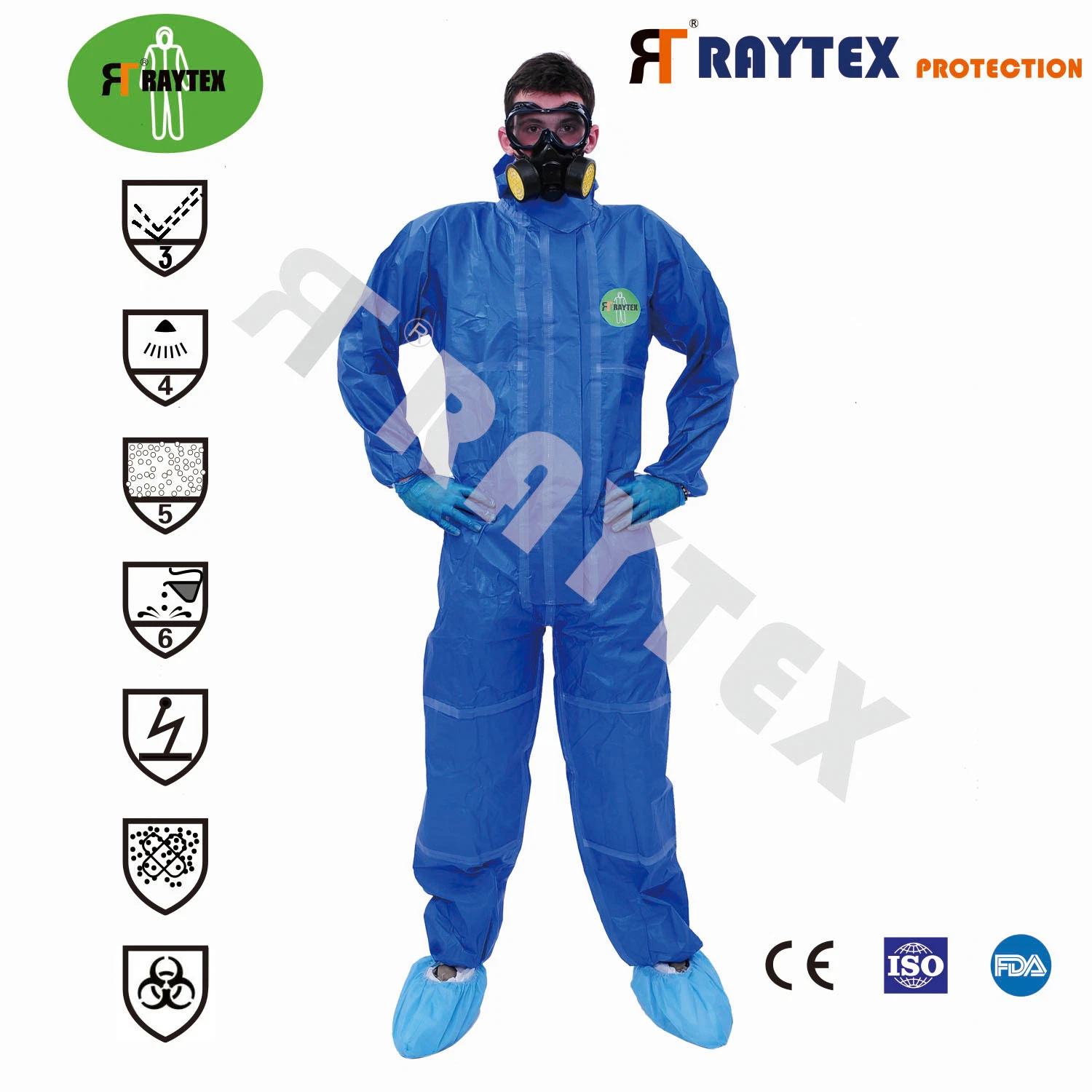 Disposable Safety Full Body Protection Suit Coverall Protective Clothing with European Standard