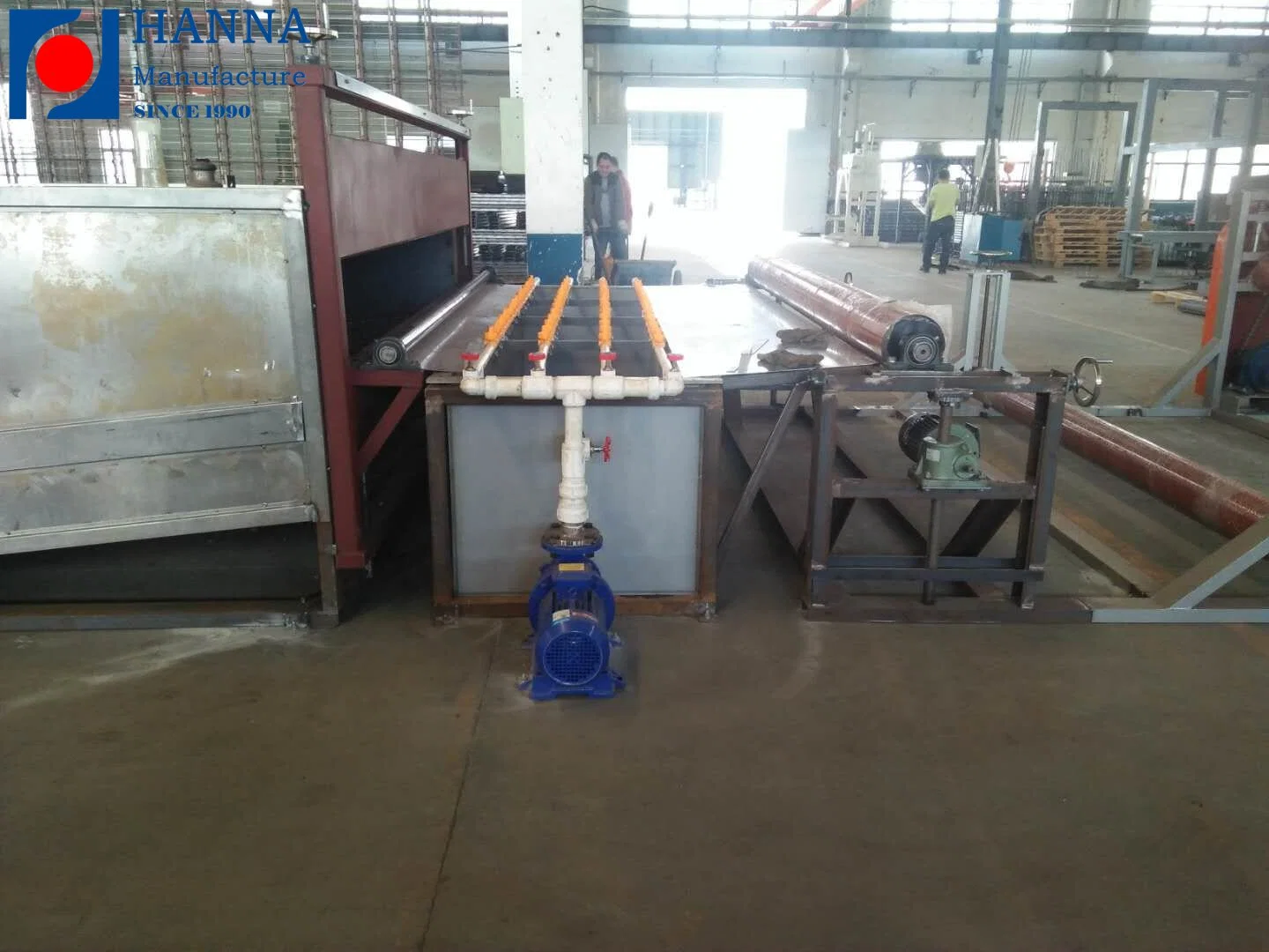 Horizontal Wire Mesh Roll Powder Coating Equipment PVC Coating Plastic Dipping Coating Line