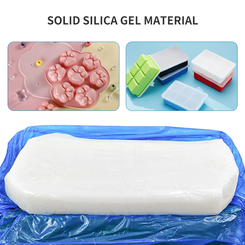 High Transparent Hardness 70 Shore a White Solid Platinum Fumed Silicone Rubber