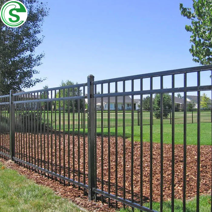 Palisade Steel Fence Pre-Assembled Fence Panel with 3 Rails