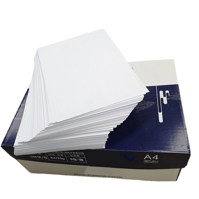 Ventes directes en usine 100 % papier pâte 70GSM/75GSM/80GSM recto verso blanc A4/A3 Papier pour copie d'imprimante de bureau