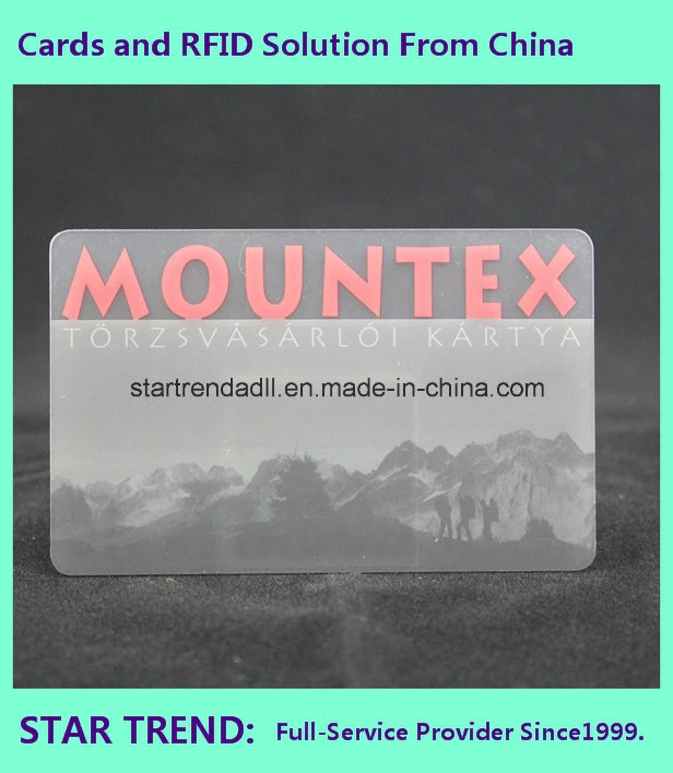 Clear Card with Magnetic Stripe for Shopping Mall