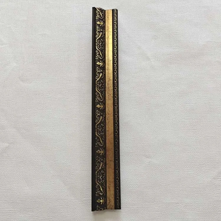 Carved Gold Color PS Plastic Interior Decorative Moulding for Framing Picture Frame Moulding