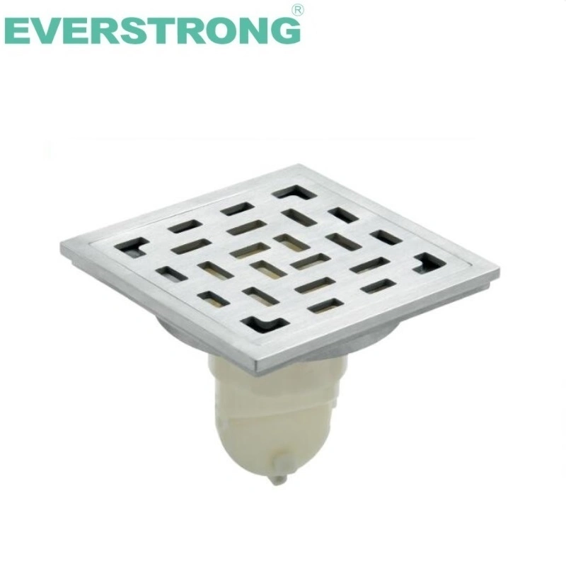 Everstrong Stainless Steel Casting Hight Quality Shower Square Floor Drain with Grid