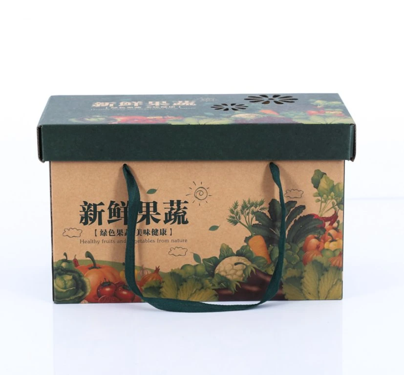 China Atacado impermeável frutas frescas papel vegetal embalagem corrugated Carton Caixa de visualização