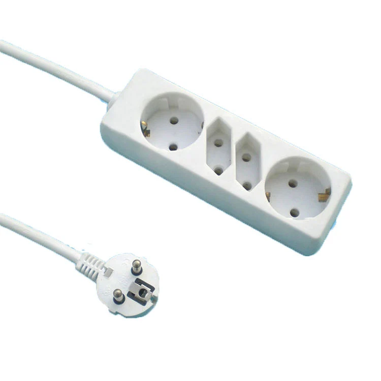 Factory Manufacturers European Power Strip Extension Socket 8 Outlet EU Power Strip Without Switch