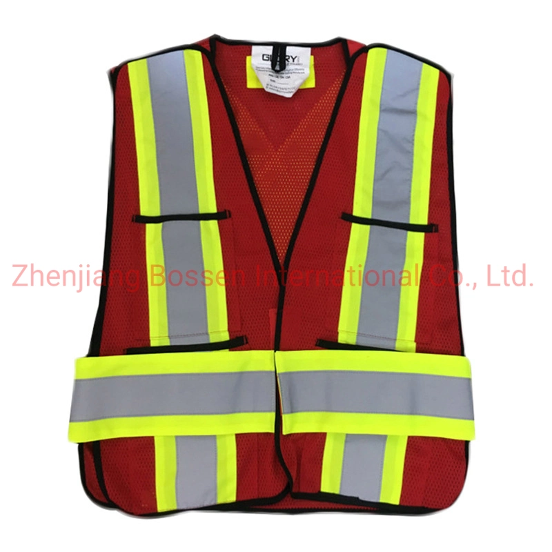 Original Factory OEM Custom Logo Printed Reflective Hi Vis Security Safety Vest