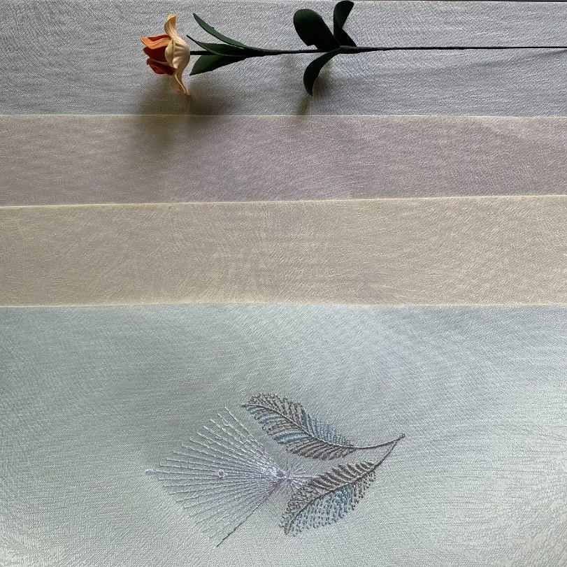 Plain Elegant Non Woven Embroidery Floral Dandelion Waterproof Wall Covering