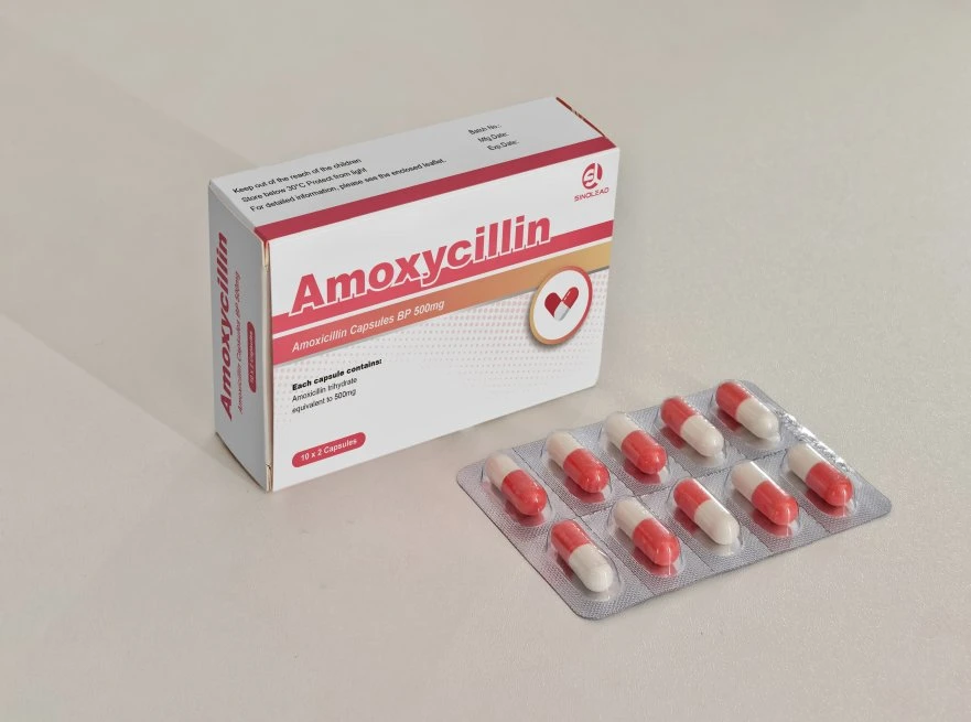 كابسولين معتمد من GMP معتمد من Amoxicillin 500 ملغ