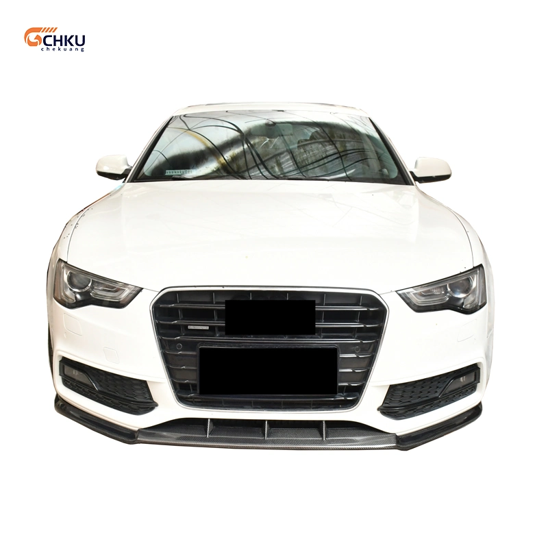 for 2012-2016 Audi A5 Front Bumper S5 Carbon Fiber Diffuser Spoiler Front Lip