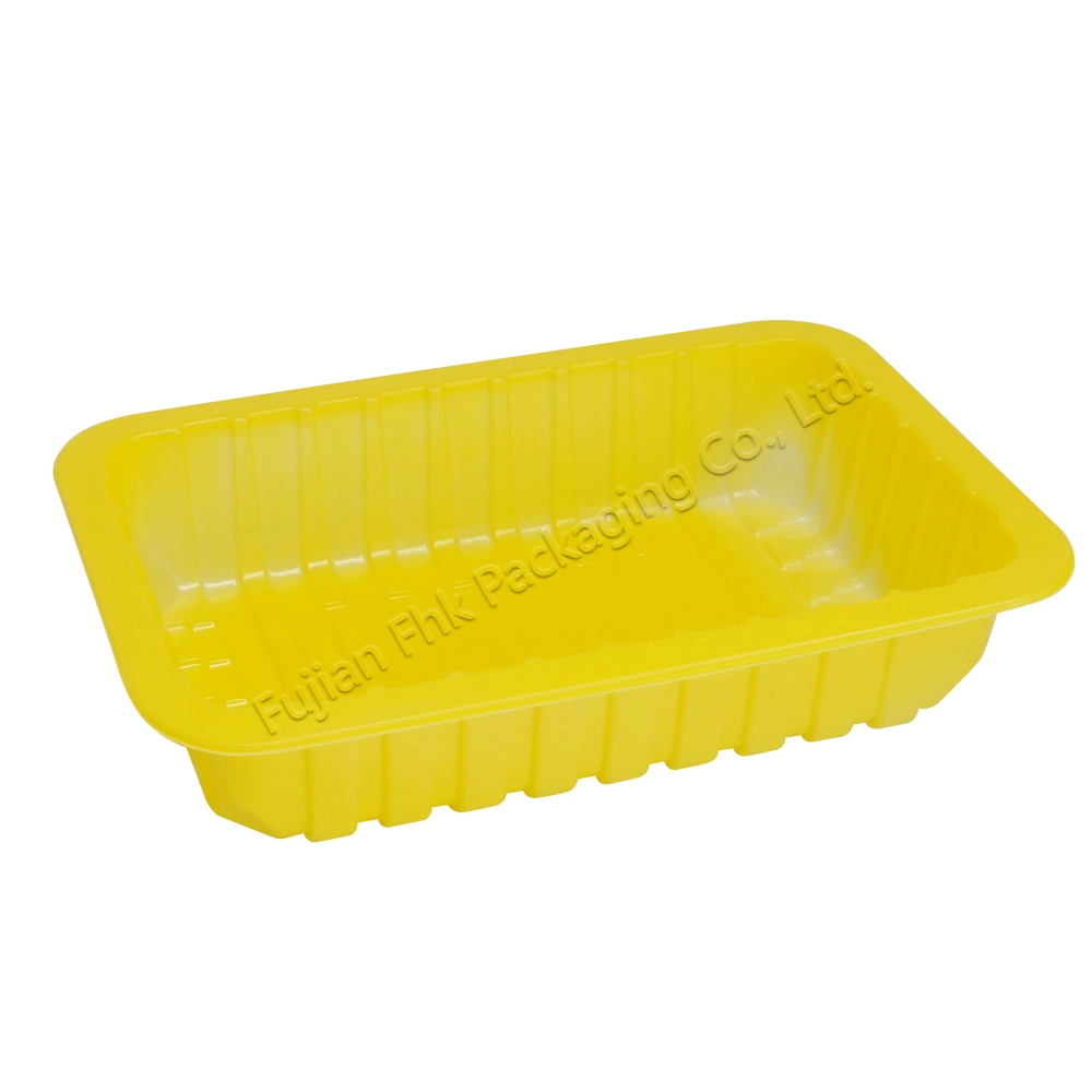 China Eco Friendly Disposable Fruit Meat Vegetable Packaging Blister Square PP Plastic Food Tray