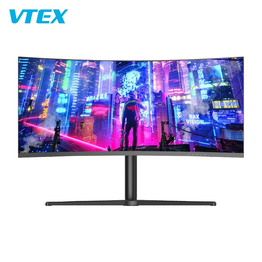 34inch LED Desktop Display R1500 Large Curved Gaming PC with Monitor 3440*1440 IPS Panel Monitor Gaming