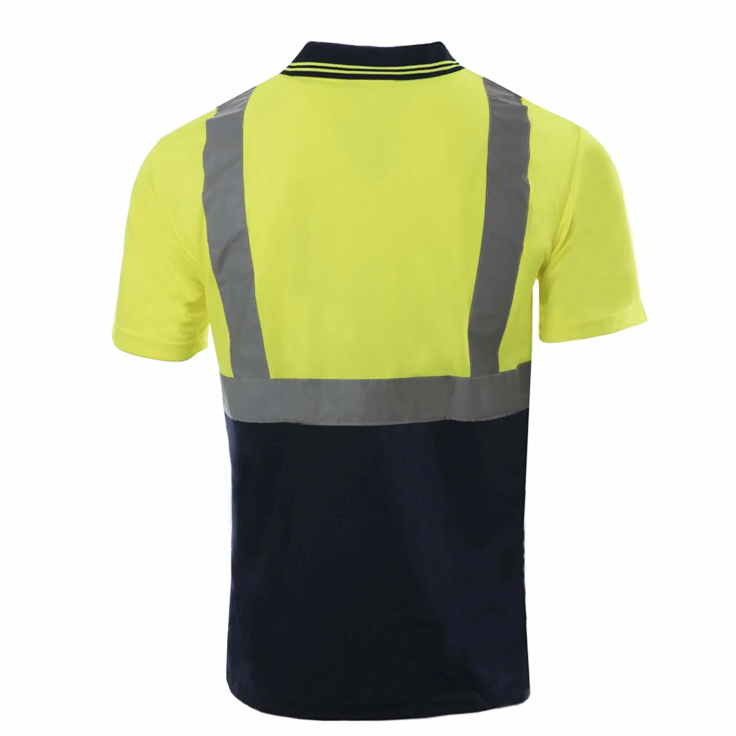 Hi Vis des bandes réfléchissantes de la sécurité Bouton vers le bas de Polo à manches courtes Vêtements de travail