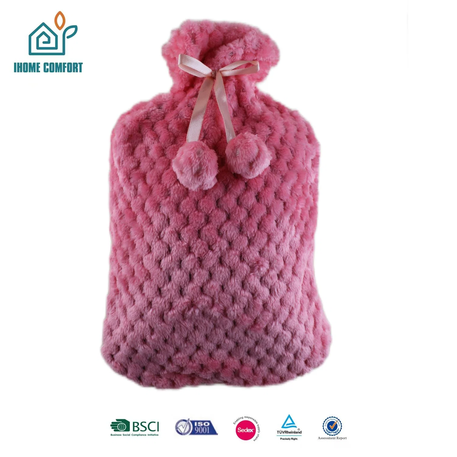 Billig Handwärmer Portable Hot Water Bag Tägliche Verwendung Produkte Im Winter mit warmem Plüschbezug