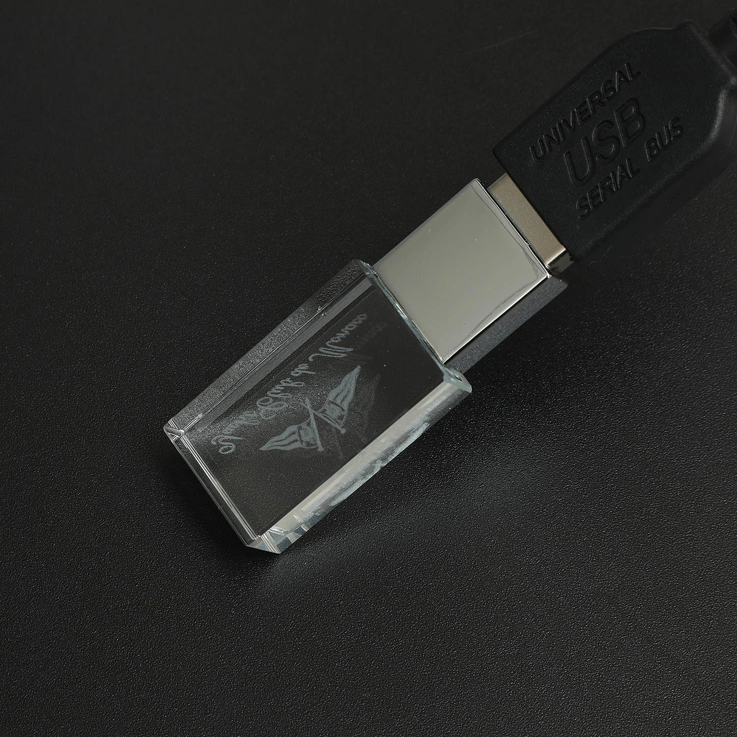 ضوء LED شعار الطباعة البلورية محرك أقراص USB محرك الأقراص المحمول محرك أقراص USB محمول