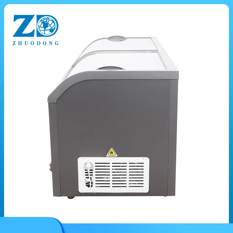 Island Freezer Refrigerator Meat Deep Freezer for Supermarket