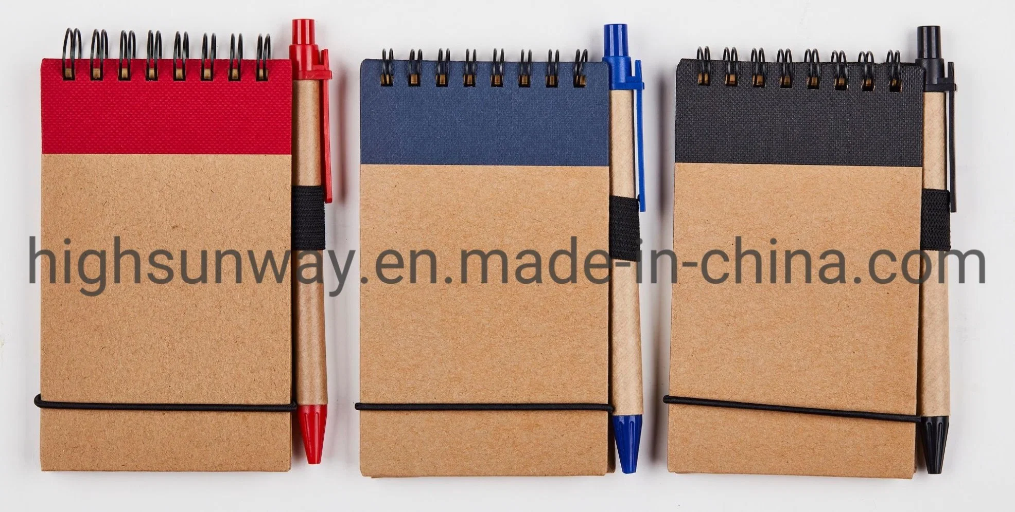 Promotion Gift Cheap Recycled Spiral Jotter Notebook with Pen