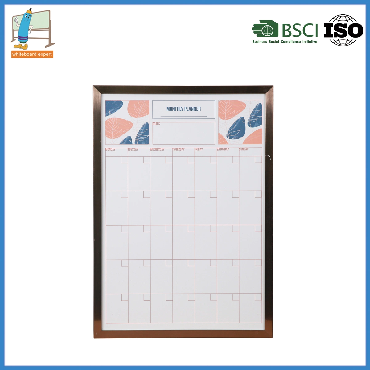 Customized Colorful Printed Whiteboard Planning Calendar School Board