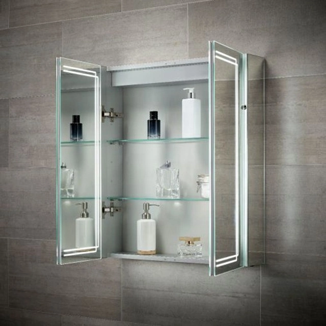 Well Designed Waterproof LED Illuminated Bathroom Setting Lighted Medicine Mirror Cabinet