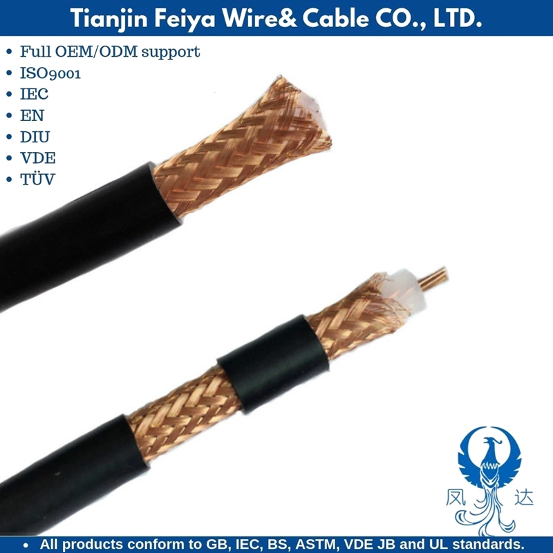 Coaxial UTP STP Transmission Line for Radio Frequency Signals Computer Network Sheild Communication Cable Rg59 RG6 Rg11 Rg174 Control Cable