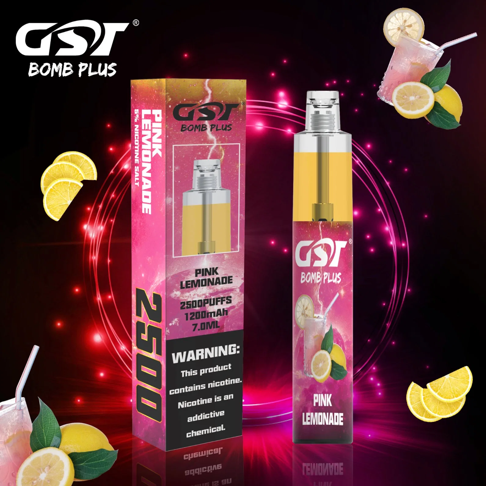 Gst Bomb Plus 2500puffs Vapor Vape Pen Wholesale/Supplier Disposable/Chargeable Ecig vape