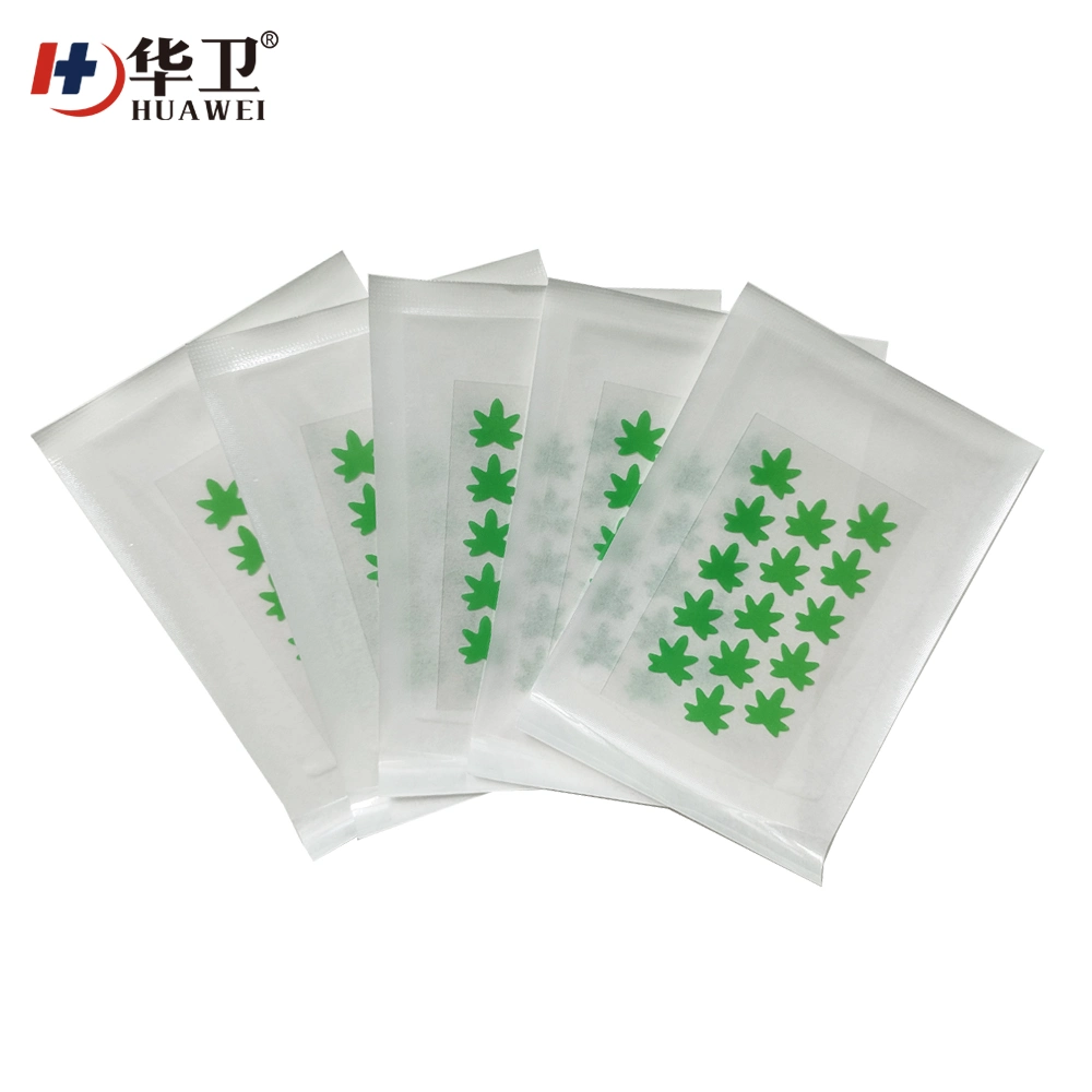 Leaf Style Acne Pimple Patch Hydrocolloid Adhesive Spots Treatment Tea Tree Oil 20dots/Pacth