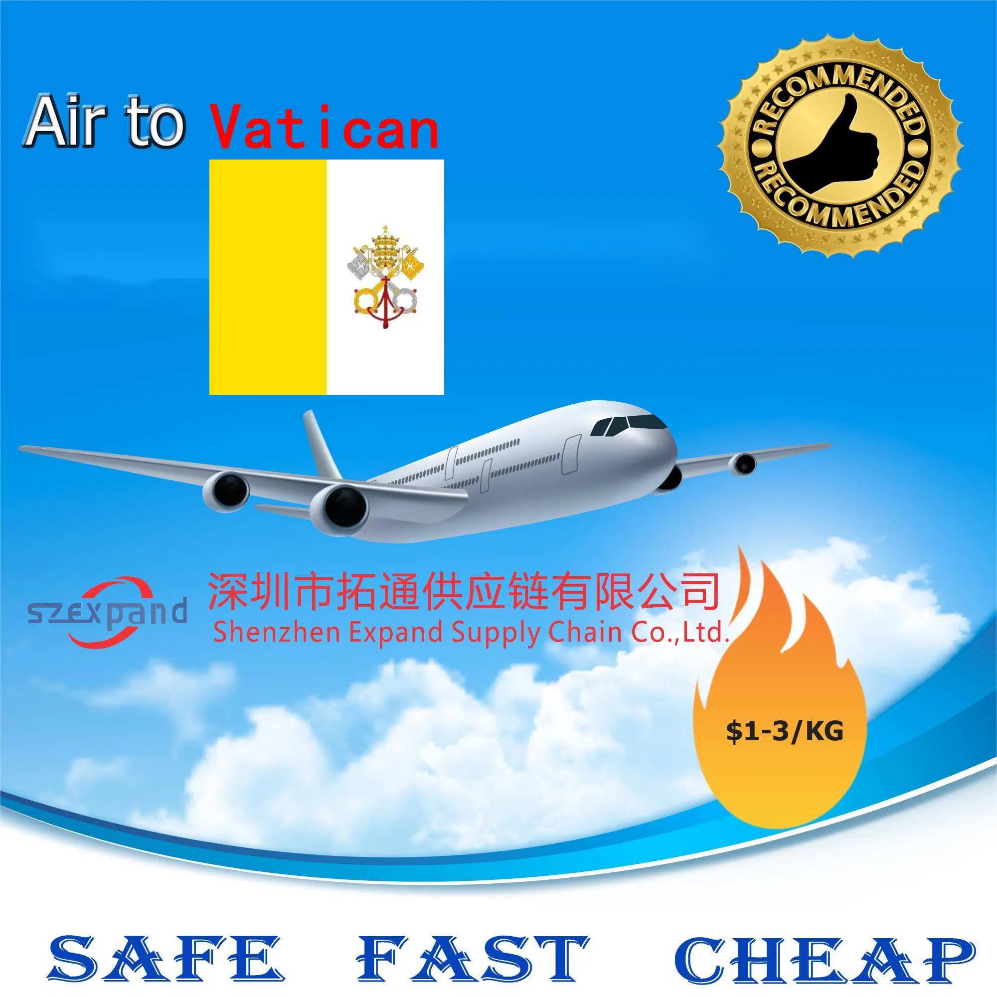 Alibaba Express, by Air/Sea/Railway/Truck Cargo/Freight/Shipping Container LCL Forwarder/Agent From China to Vatican City Amazon/Fba DDP/DDU Fast Logistics