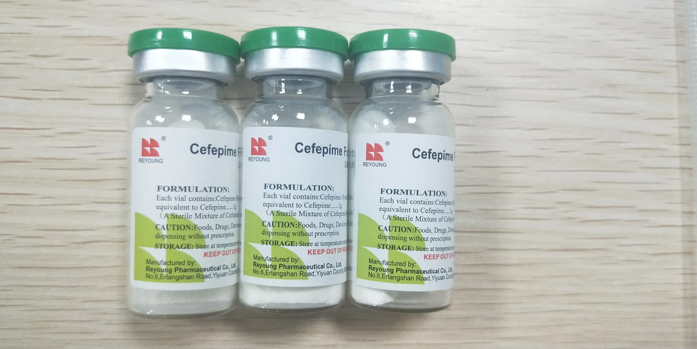 Cefepime para inyección de GMP farmacéuticas 1g con certificado de China