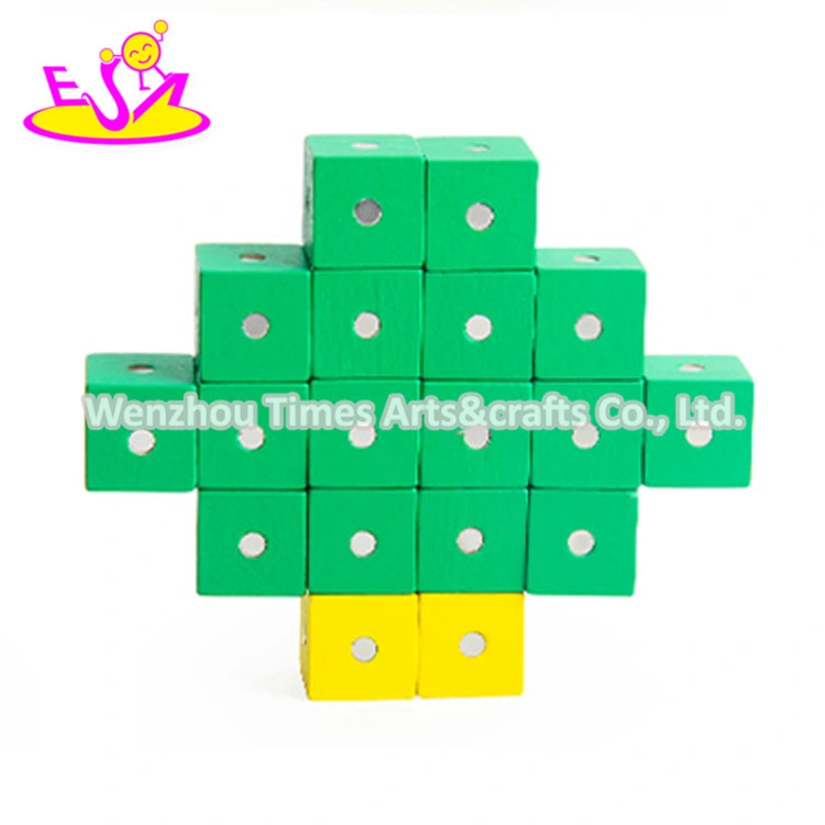 2020 High quality/High cost performance  Preschool Wooden Magnetic Blocks for Kids W13A206