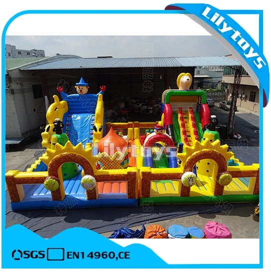 Colorful Outdoor Amusement Playground Inflatable Fun City Games for Children