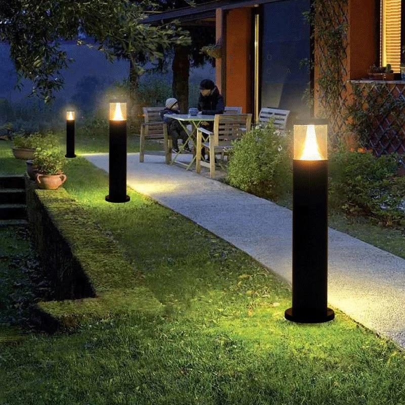 IP65 Waterproof Patio Driveway Courtyard Aluminum PC Bollard Light