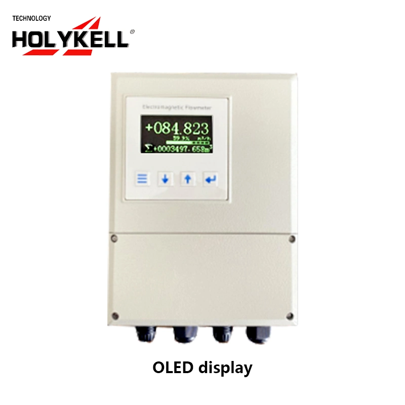Holykell DN200 la calidad de alta precisión Non-Full Ss tubo medidor de flujo electromagnético Digital