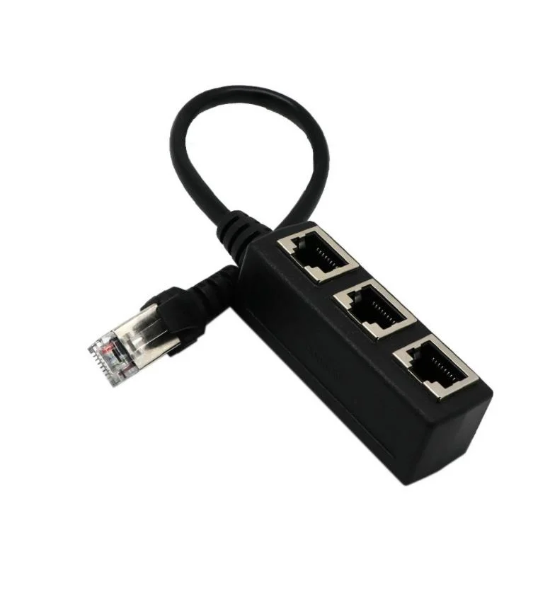 RJ45 1 Male to 3 Female Port LAN Ethernet Splitter Adapter Cable Network LAN Splitter Connector RJ45 1 to 3 Cable