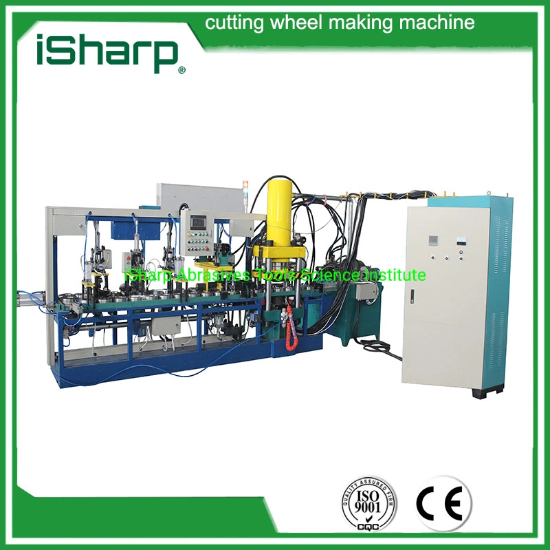 High Accuracy 150-230mm Pusher Type Cutting Wheel Making Machine in China