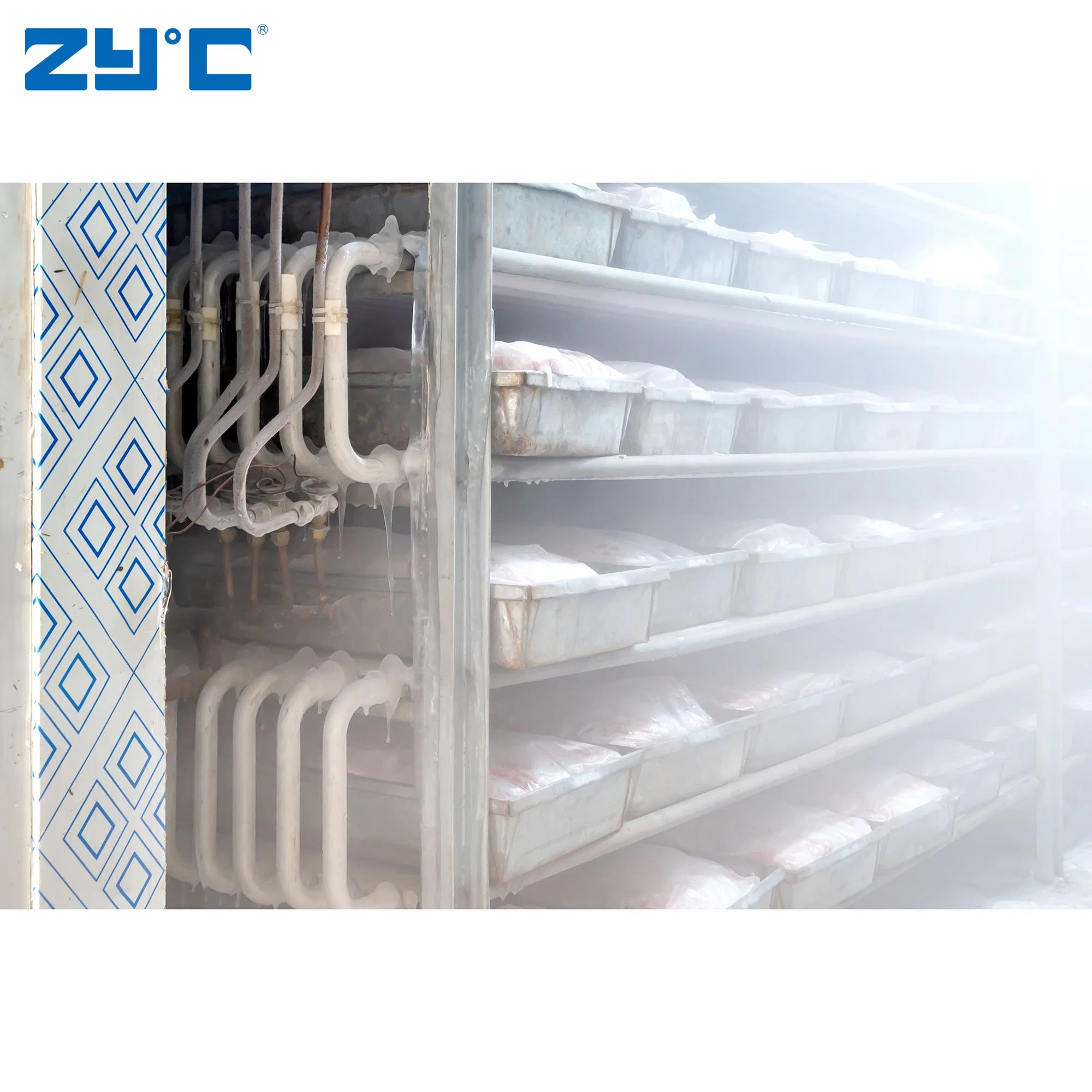 Zyc Quick Frozen Low Temperature Aluminum Row Shelf Rack Evaporator for Cold Storage Room