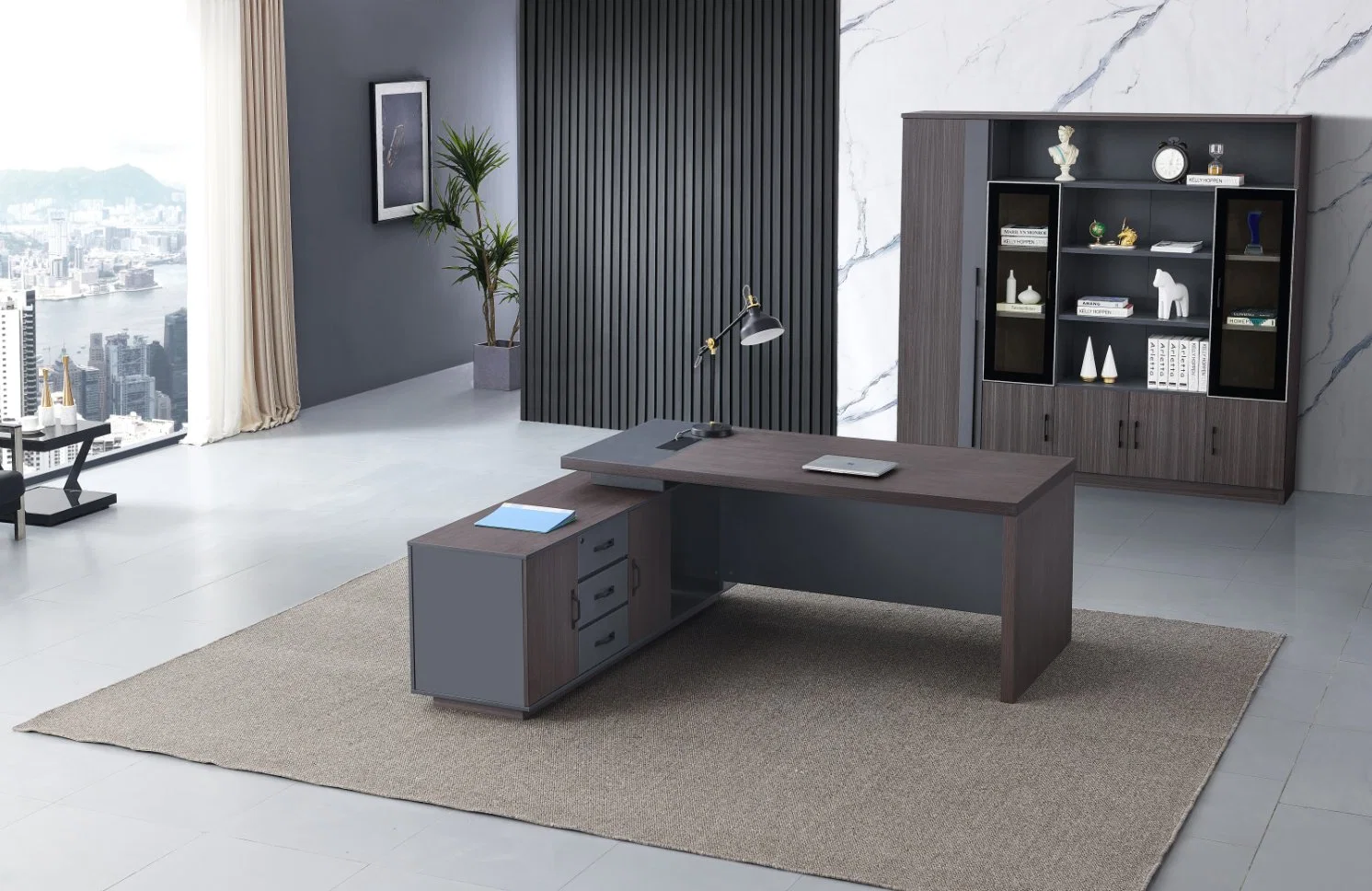200cm 220cm Scrivania Da Ufficio CEO Wooden L Shaped Office Executive Desk