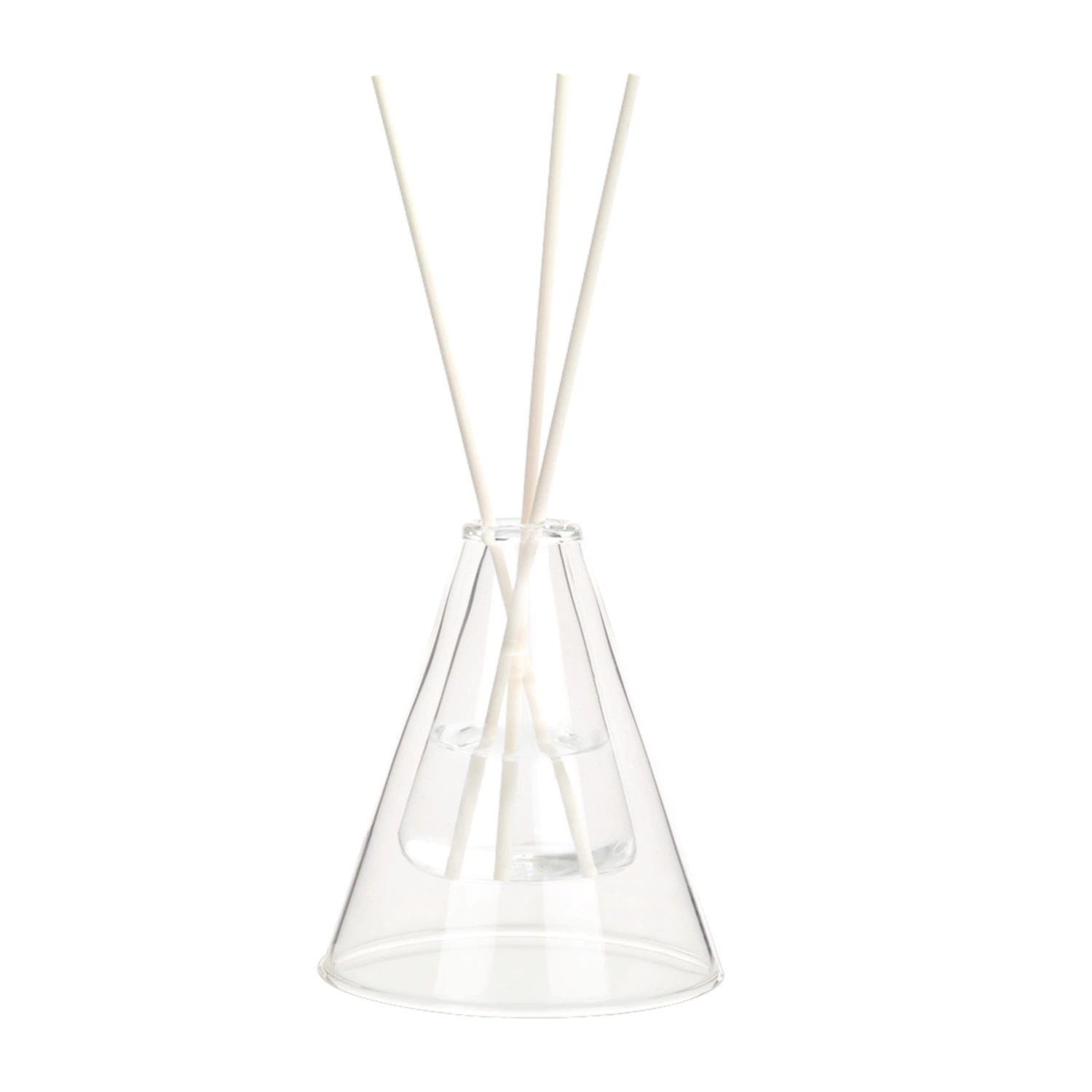 La decoración de aroma producido en fábrica de vidrio de la aromaterapia Difusor doble triángulo regalo corto