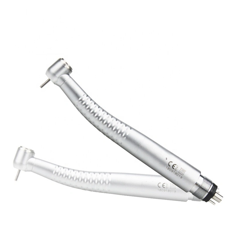 Custom Dental producto LED Handpiece Toruqe 3 Way Spray Push Botón Cerámica turbina Alta velocidad E-Generator perforadores de odontos